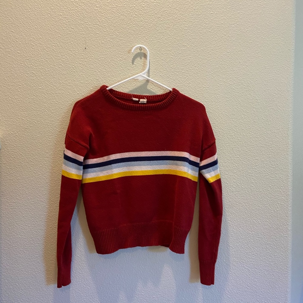 Red Cropped Sweater